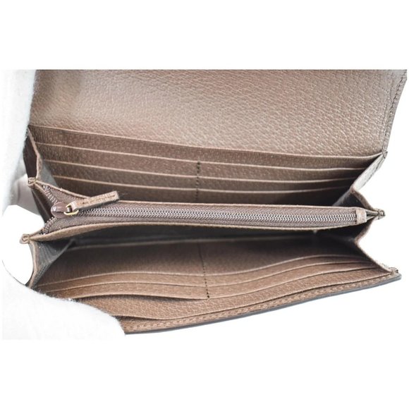 GUCCI  Ophidia GG Continental Supreme Canvas Wallet Beige - Picture 12 of 12